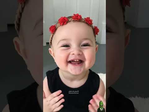 بنت سوريا بعمر شهر ترقص على اغنية اشرب واحد شاي 😍💃