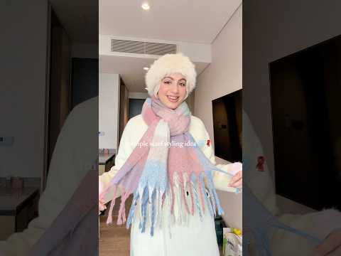 لفه سكارف سهلة وسريعة 🧣❄️ quick scarf styling #اكسبلور
