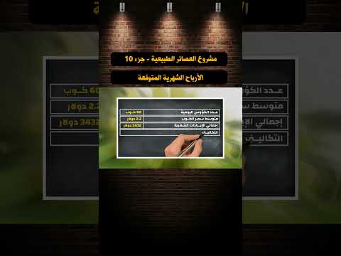 مشروع العصائر الطبيعية   الأرباح الشهرية المتوقعة جزء 10 #shorts