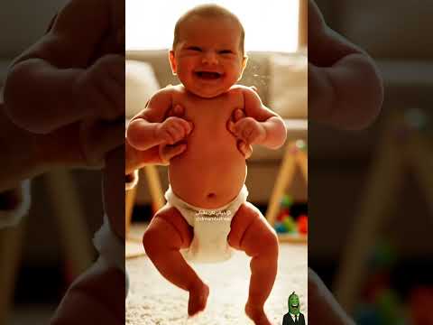 طفل بعمر شهر يرقص على اغنية حط ايدو يا 😂