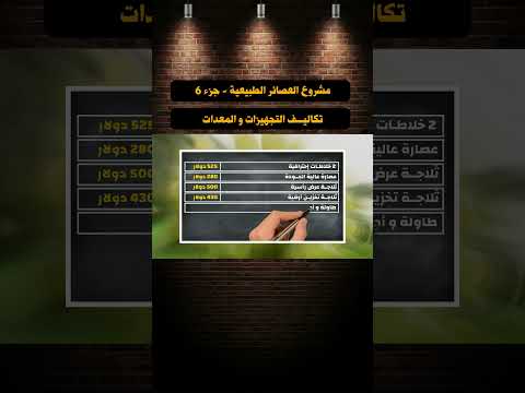 مشروع العصائر الطبيعية   تكاليف التجهيزات و المعدات جزء 6 #shorts