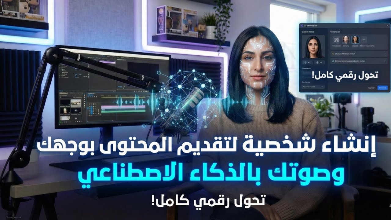 إنشاء شخصية بوجهك وصوتك مجاناً بالذكاء الاصطناعي 😮