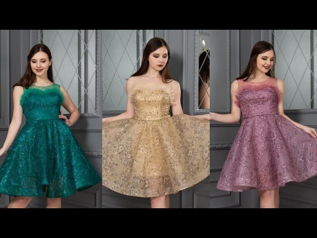 فساتين سهرة قصيرة جذابة و شيك احدث الموديلات