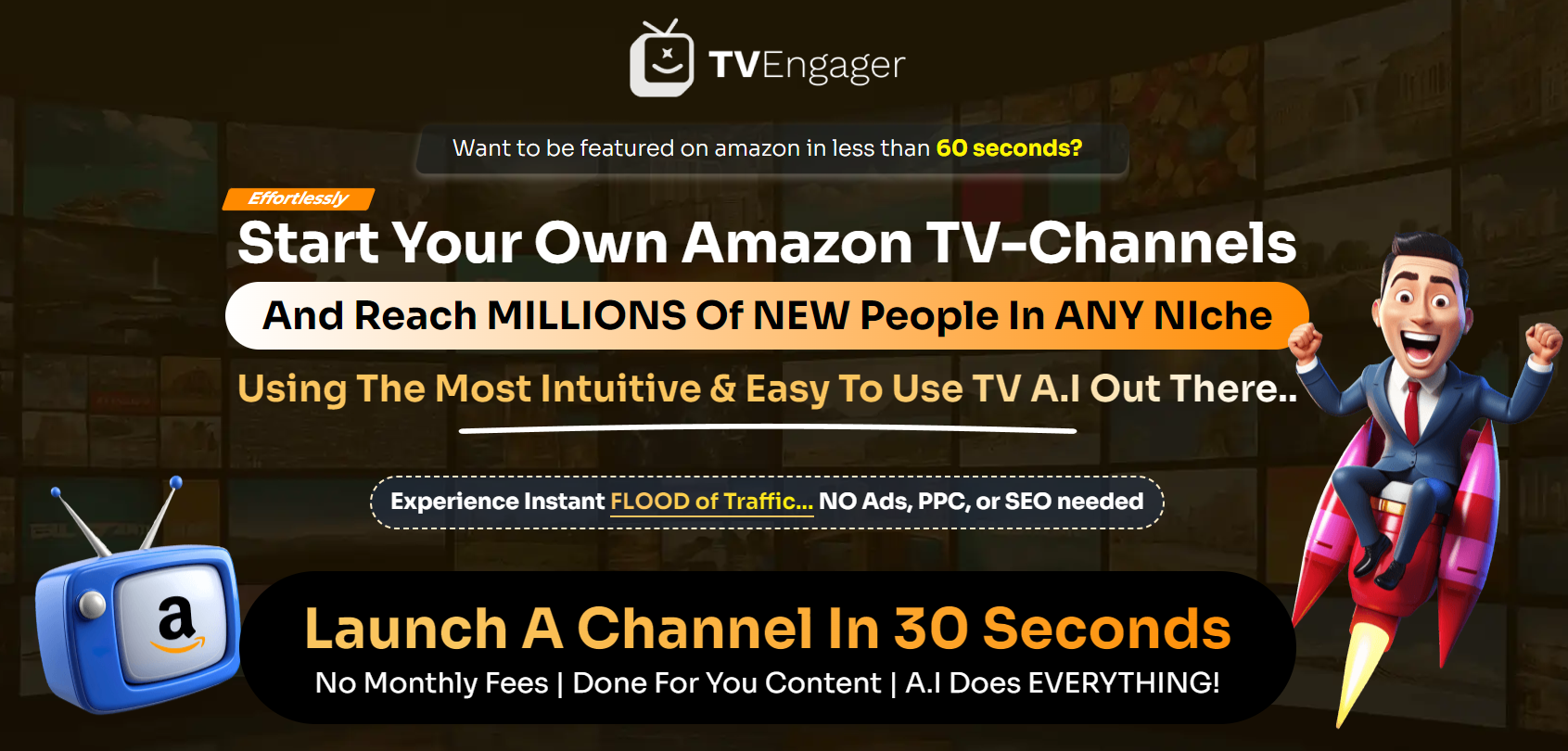 TVEngager – ابدأ قنواتك التلفزيونية الخاصة على أمازون – برنامج ذكاء اصطناعي