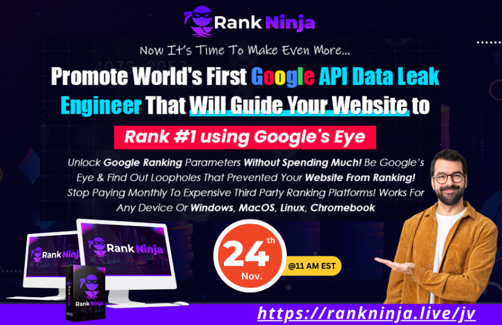 Rank Ninja – اجعل أي موقع ويب يظهر في الصفحة الأولى من نتائج بحث جوجل. الأداة رقم 1 لزيادة عدد الزيارات وتحسين ترتيب موقعك بسرعة!