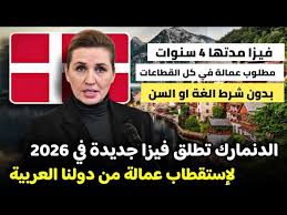 حكومة الدنمارك تطلق فيزا جديدة لإستقطاب عمالة من الدول العربية – إقامة مدتها 4 سنوات بدون لغة او سن