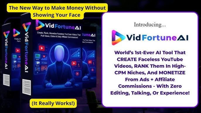 Vid Fortune AI – أنشئ ورتب وحقق الربح من مقاطع الفيديو بدون وجه باستخدام الذكاء الاصطناعي