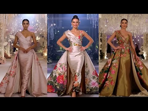 إطلالة أنيقة لضيوف حفل الزفاف – فستان فاخر من قماش الشانتونغ.