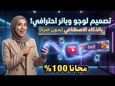 حوّل شكل قناتك في 5 دقائق! صمم لوجو وبانر احترافي بالذكاء الاصطناعي مجانا 100%!😱