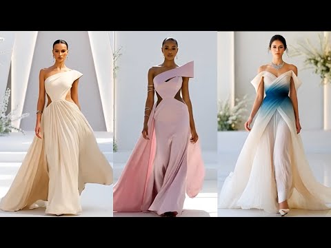 فستان زفاف غير متماثل بتصميم مطوي يلفت الأنظار