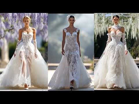 فساتين دانتيل بيضاء بتصاميم متنوعة لإطلالات أنيقة.