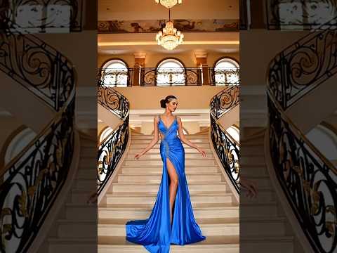 Sky Blue Maxi Evening Dresses | Elegant Lace & Satin Luxury Gowns👗🩵