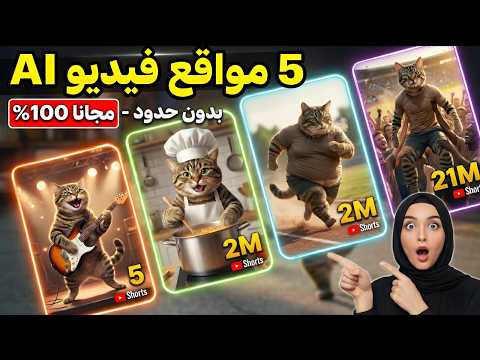 وداعاً Sora2! 🤯 أقوى 5 مواقع AI لإنشاء فيديوهات احترافية مجانًا 100%!😱