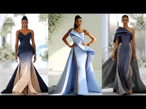 فستان من الساتان المصمم بدقة يضاهي فساتين عروض الأزياء الراقية لعام 2026.