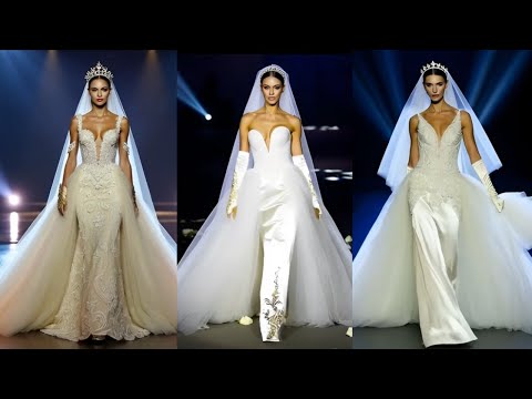 مجموعة فساتين الزفاف الإيطالية لعام 2026، عروض أزياء ميلانو، تفاصيل ذهبية.