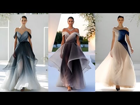 Off Shoulder Architectural Gown Runway Power 2026