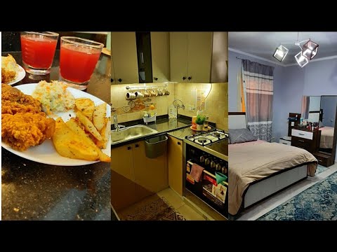 روتين سريع /تحضير الغدا فرايد تشكين /تنظيف غرفتي ❤