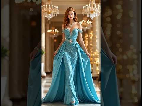 ✨️Stunning Turquoise & Teal Evening Gowns Collection👗🩵
