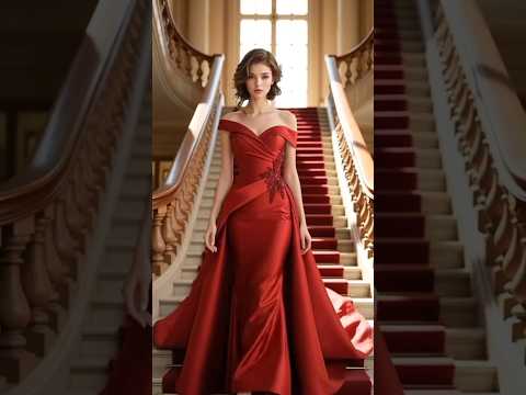 Stunning Red & Burgundy Dresses ❤️ | Elegant Evening Fashion #Shorts