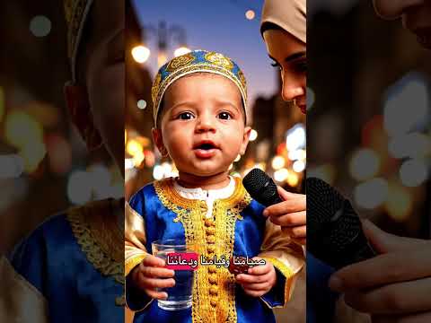 طفل بعمر شهر يصدم المذيعة عند اذان المغرب برمضان 😨
