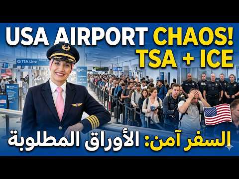 كيف تسافر بآمان في مطارات أمريكا ✈️🚨🇺🇸