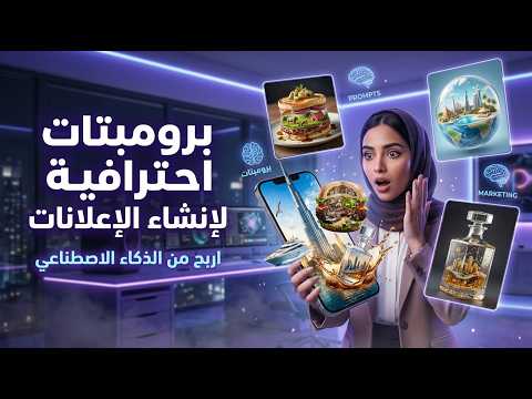 عمل إعلانات احترافية بالذكاء الاصطناعي- برومبتات جاهزة