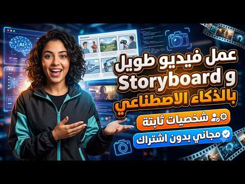 اداة مجانية لانشاء فيديوهات طويلة بالذكاء الاصطناعي Storyboard 😯🔥