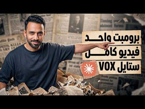 عملت اتمتة لفيديوهات Explainer بستايل Vox ببرومبت واحد النتيجة صدمتني!