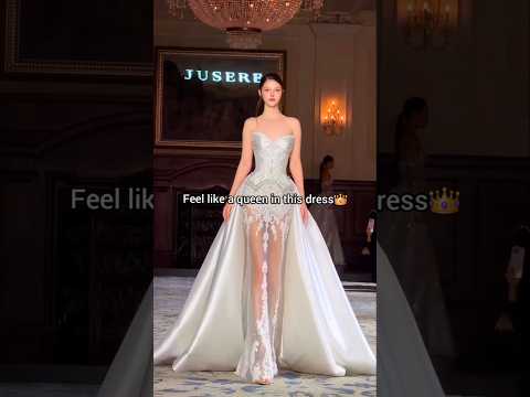 Feel like a queen in this dress👑#fashion #runway #dress #shortvideo #viralvideo  #weddingdress
