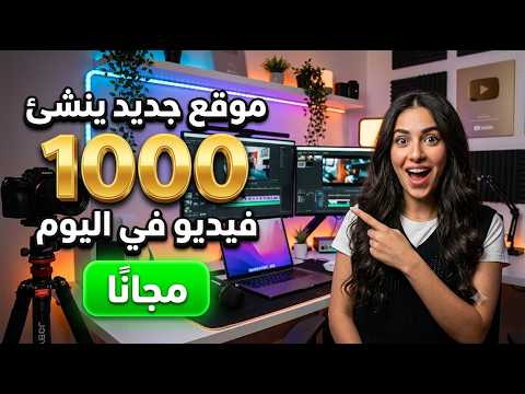 موقع جديد لعمل فيديوهات كثيرة مجاناً بالذكاء الاصطناعي